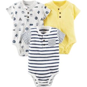 Carter's Baby Boys' Multi-pk Bodysuits 127g403, Heather, 18M