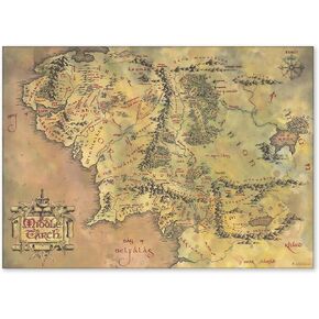 Conquest Journals The Lord of The Rings Middle Earth Backdrop Wall Banner, Large Photo Backdrop, Party Decoration, LOTR Room Decor, 5ft x 7ft (60'' x 84''), Officially Licensed