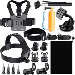 Reflex Camera 59-in-1 Action Camera Accessories Kit Compatible with GoPro Hero 13, 9-12, DJI Osmo Action 2, 3, 4, Pro 5, Insta360 Ace Pro/Ace Pro 2 Akaso and Other Sports Cameras & Durable Case