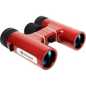 BRESSER Small Compact Binoculars for Adults and Kids, 8x24 Lightweight Mini Foldable Binoculars, Pocket Binoculars for Bird Watching, Sightseeing, Travel, Hiking, Opera Concerts, Football Games(Red)