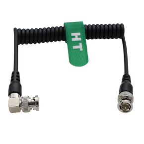 3G HD SDI BNC Coiled Cable for Sony Canon Alexa DSMC2 Camera Blackmagic Teradek Hollyland Mars Atomos SmallHD Feelworld Portkeys Monitor Wireless Video Transmission