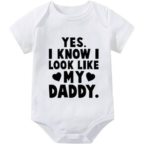 Yes I Know I Look Like My Daddy Newborn Boy Welcome Home Outfit Short Sleeve Going Home Outfit White Boy Baby Clot