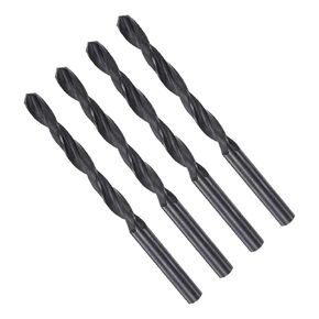 Twist Drill Bits, 7.4mm Cutting Diameter 0.29" Shank, High-Speed Steel Black Oxide Coating Jobber Bit Set (Applications: for Metal Wood Plastic), 4-Pieces