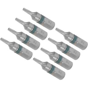 Torx Screwdriver Bits, 25mm Length 1/4" Hex Shank T8, S2 Steel Star Head Screwdriver Bit - (Applications: for Automobile Repair), 8-Pieces