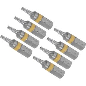 Torx Screwdriver Bits, 25mm Length 1/4" Hex Shank T9, S2 Steel Star Head Screwdriver Bit - (Applications: for Automobile Repair), 8-Pieces