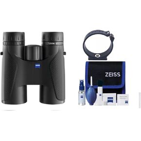 Zeiss 10x42 Terra ED Binoculars, Zeiss Cleaning Kit Combo and Aziak Bino Adapter (Black)