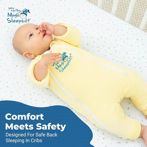 سحري Sleepsuit Baby Merlin's Microfleece Baby Transition Swaddle - كبير (6-9 أشهر 18-21 رطلاً) - كيس ناعم مريح - طبقة داخلية للقطن الناعم - سحاب مزدوج لتغييرات حفاضات سهلة - كريم ووردي in Kuwait