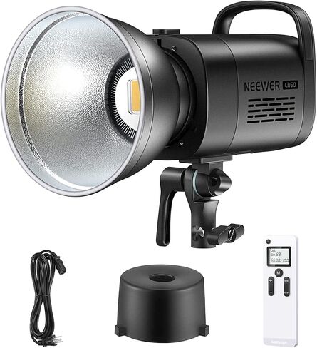 Neewer 60W LED Video Light White 5600K الإصدار الإضاءة المستمرة ، CRI 95+مع التحكم عن بعد ، Mount Bowens لتسجيل الفيديو ، التصوير الفوتوغرافي ، التصوير في الهواء الطلق in Saudi Arabia