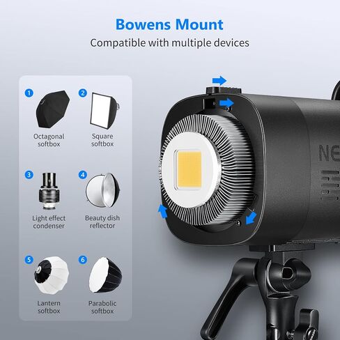 Neewer 60W LED Video Light White 5600K الإصدار الإضاءة المستمرة ، CRI 95+مع التحكم عن بعد ، Mount Bowens لتسجيل الفيديو ، التصوير الفوتوغرافي ، التصوير في الهواء الطلق in Saudi Arabia