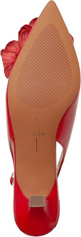 Linea Paolo - Castiel - Womens Floral Leather Kitten Heel Slingback Pumps in Saudi Arabia