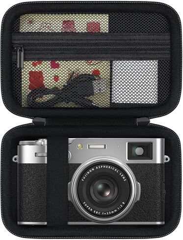 حالة صلبة لكاميرا رقمية Fujifilm X100VI/ X100V/ X100F/ X100S ، حامل كيس تخزين الكاميرا Fujifilm X100VI ، كابل وبطاريات شبكية مضغوطة. in Saudi Arabia