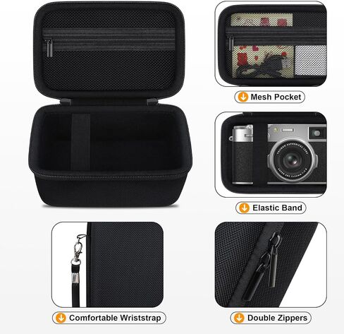 حالة صلبة لكاميرا رقمية Fujifilm X100VI/ X100V/ X100F/ X100S ، حامل كيس تخزين الكاميرا Fujifilm X100VI ، كابل وبطاريات شبكية مضغوطة. in Saudi Arabia