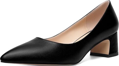 MOVINSTEPS Womens Evening Pointed Toe Dress Slip On Matte Chunky Low Heel Pumps Shoes 2 Inch in Saudi Arabia