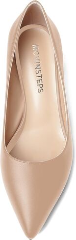 Movinsteps نساء المساء مدبب اربع فستان زلة على مكتنزة مكتنزة مكتنزة منخفضة الكعب أحذية 2 بوصة in Kuwait