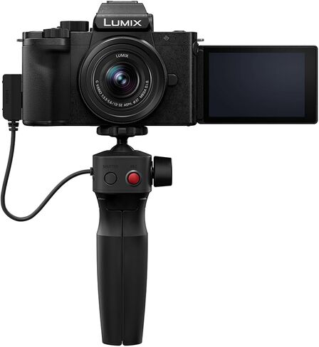 Panasonic LUMIX DC-G100D Mirrorless Camera with G Vario 12-32mm f/3.5-5.6 ASPH OIS Lens and Tripod Grip, Bundle with DMW-BLG10 Battery, 64GB SDXC Memory Card, 37mm Filter Kit and Shoulder Bag in Saudi Arabia