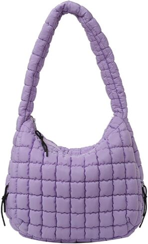 حقائب حمل منتفخة مبطنة للنساء حقيبة كتف مبطنة خفيفة الوزن حقيبة يد بسحاب حقيبة منتفخة خضراء in Kuwait