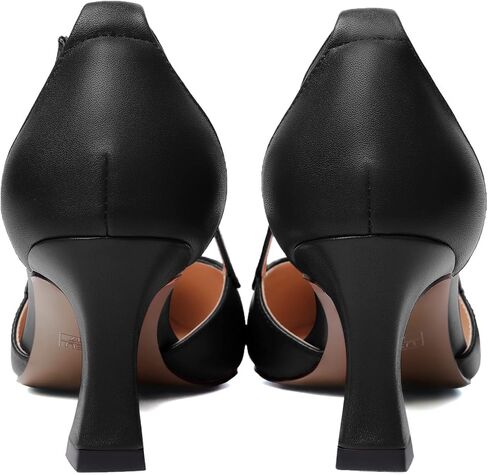 MODENCOCO Womens Pointed Toe Elegant Matte Buckle Fashion Party Stiletto Mid Heel Pumps Dress Shoes 2.5 Inch in Kuwait