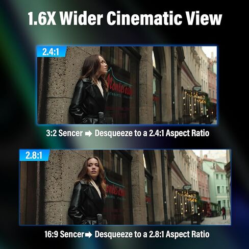 Sirui Saturn 50mm T2.9 1.6x إطار كامل من الألياف الكربونية بصري مشوهة ، عدسة Cine لكاميرات Mount RF ، أقل من 500 جرام (الزرقاء) in Kuwait