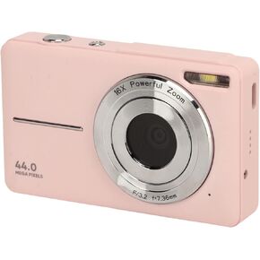 Digital Camera HD 1080P 44M, 16X Digital Zoom Autofocus Portable Compact Camera with 2.4 Inch IPS Screen, Smile Face Catch, Automatic Beauty, Multi Color Filter, Boys