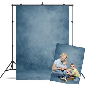 5x7ft Abstract Blue Portrait Backdrop Graduation Headshots Photography Background Newborns Baby Photocall Adult Child Travel Family Party Yearbook Decor Studio Props