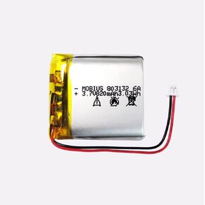 BrightTea® Mobius New 3.7V 820mAh 3.03Wh Lithium Polymer Rechargeable Battery Li-ion Mobius 803132 for DV 1080P Camera BPI Li-Po Battery