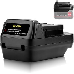 Adapter for Bauer to for Milwaukee M18 18V Tools,BAU20MIL Adapter for Bauer 20V Hyper Max Lithium Battery Convert to for Milwaukee M18 18V Battery,for Milwaukee 18V Power Tools(No Battery)