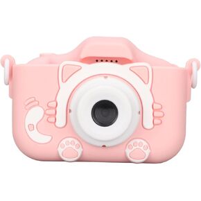 Mini Kids Digital Camera, 1920x1080px Cute Cat Design Toy Camera with Photo, Video/ Big Head Photo Model/ MP3 Function/ Built In 5 Puzzle Games/ Filter, Birthday, Christmas(