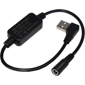 Heated Jacket Adapter Charger USB Voltage Step Up Cable for Metabo, Milwaukee, Dewalt, Makita, Snap-on, Revean, Craftsman,Ryobi, Rigid, AEG(USB Step-Up Cable Only Working for 12V Jackets)