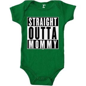 Straight Outta Mommy - Cool Funny Bodysuit in Kuwait