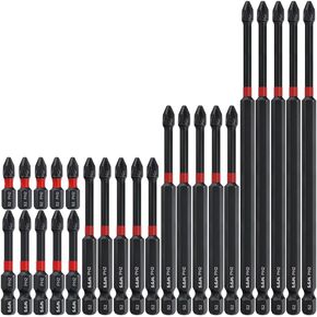 Magnetic Cross Screwdriver Bit Set, Steel Cross Screwdriver Bit, Anti-slip Screwdriver Bit Set For Impact, Power Tools Accessories (25Pcs)