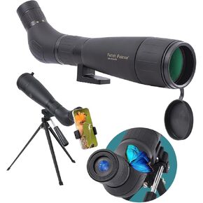 Fetch Falcon 20-60X60 FMC HD Spotting Scopes Long Range Spotting with Metal Tripod，Phone Holder and Carry Bag