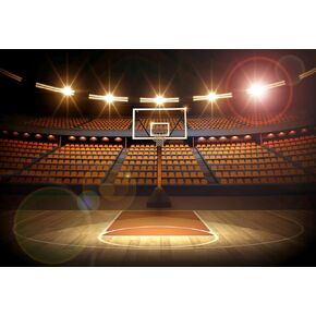 BELECO 7x5ft Fabric Basketball Court Backdrop Basketball Arena Sports Background Basketball Theme Party Decorations Birthday Baby Shower Cake Table Decor Banner Photo Booth Studio Props
