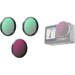 Action Camera Filter Set for DJI Action 5 Pro, 3-Pack ND16 CPL UV, HD ND Filters Lens Protector for DJI Action 5 Pro Action 4/3 Camera Accessories