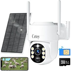 4K HD 4G Security Camera, No Wi-Fi, Night Vision, Smart Motion Detection, Cloud Storage, Remote Control via Mobile App, Indoor/Outdoor Use, Perfect for Security Monitoring.