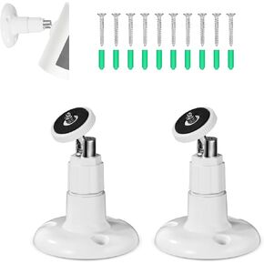 2pcs Security Camera Wall Mount for Ring Stick Up Cam/Ring Indoor Cam, 360-Degree Adjustable Security Mounting Bracket for Indoor Outdoor (Camera Not Included)