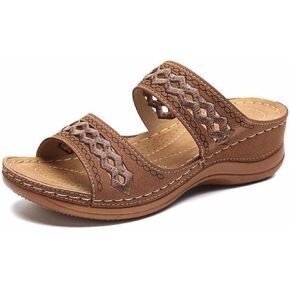 Ladmiple Orthopedic Sandals For Women Dressy Summer Comfortable Orthotic Flip Flops Casual Walking Slides with Arch Support in Kuwait