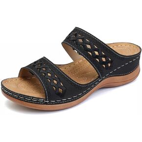 Ladmiple Orthopedic Sandals For Women Dressy Summer Comfortable Orthotic Flip Flops Casual Walking Slides with Arch Support