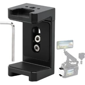 Tookie ﻿Aluminum Power Bank Holder, Portable Powerbank Mount Clamp Compatible with Width Range: 51.5-86mm (2.03-3.39inch) Power Bank, Adjustable Power Bank Clamp Mount(Size:Type B)