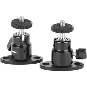 CAMVATE 1/4"-20 Mini Ball Head with Ceiling Mount for CCTV & Video Wall Monitors Mount(2 Pieces)-24004
