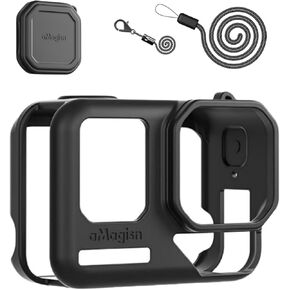 Silicone Case for Insta360 Ace Pro 2,Protective Cover with Silicone Lens Cover for Insta360 Ace Pro2 (Black)