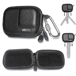 FiTSTILL PU Black Mini Carrying & Protective Hard Shell Travel Storage Hard Case Compatible with Insta360 Ace Pro2/Ace Pro Mountaineering buckle Insta 360 Action Cameras Accessories Kit
