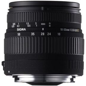 Sigma 18-50mm f/3.5-5.6 DC Autofocus Zoom Aspherical Lens for Canon EF Ef-s Digital SLR Cameras (Renewed)