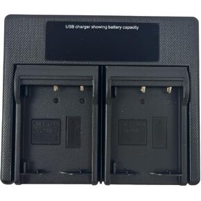 USB LED Dual Camera Charger for NP-W126, NP-W126S, Compatible for X-T100, X-T200, X100F, X100V, X100VI, X-S10, X-A5, X-A10, X-E4, X-Pro2, X-Pro3, X-T1, X-T2, X-T3, X-T10, X-T20, X-T30 II