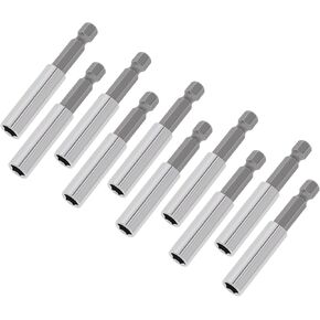 10 حزم حامل بتات مغناطيسي ، 1/4 "سد hex إلى 1/4" امتداد بتات المقبس السداسي لعقد أجزاء ومسامير البراغي ، 2.36 "طول سداسي سريع التغيير مع حالة محمولة in Kuwait