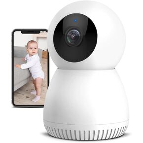Indoor Security Camera 5G& 2.4GHz WiFi, Pan/Tilt Baby Camera for Home Security, 1080P Pet Camera with Phone App Motion Detection, 2-Way Talk, Night Vision, Siren Alarm, Compatible with Alexa