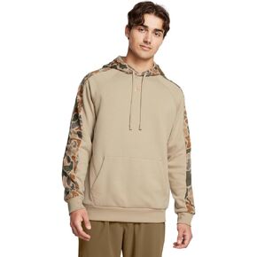 Under Armour Men’s Rival Fleece Camo Blocked Hoodie | Ultra-Soft Cotton Blend Hoodies for Men with Kangaroo Pocket in Kuwait