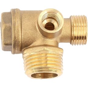 3 Port Brass Check Valve for Air Compressor - Excellent Replacement Valve - - Easy Installation - Suitable for Tube Connection, Air Pressure, and Compressor