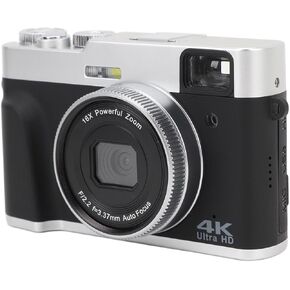 4K Digital Camera, 48MP Autofocus Compact Kids Camera 16X Digital Zoom Point and Shoot Cameras, 2.8 Inch IPS Screen Vlogging Camera Travel Video for Teen Beginners