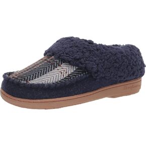 Dearfoams Women's Elaine Blanket Plaid Moc Toe Clog Slipper