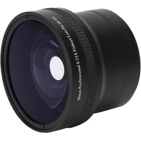 58mm 0.25x Fisheye Lens, High Definition 58mm 0.25x Super Macro Fisheye Lens with Dust Cover for DSLR SLR Camera for Macro Photography, BROLEOr4egxbtv8f